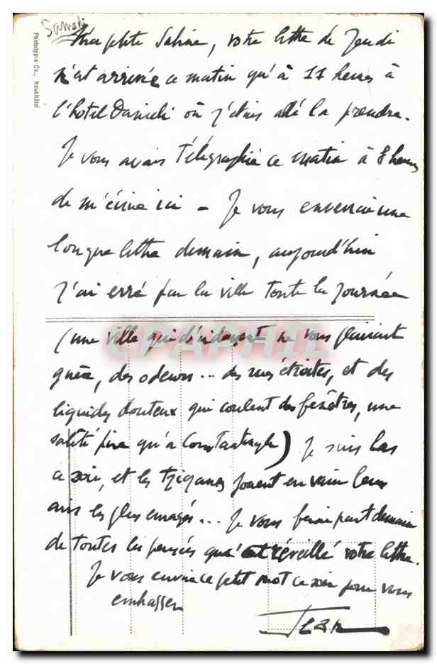CPA Clarens Ile de Salagnon et dents du Midi — Rückseite