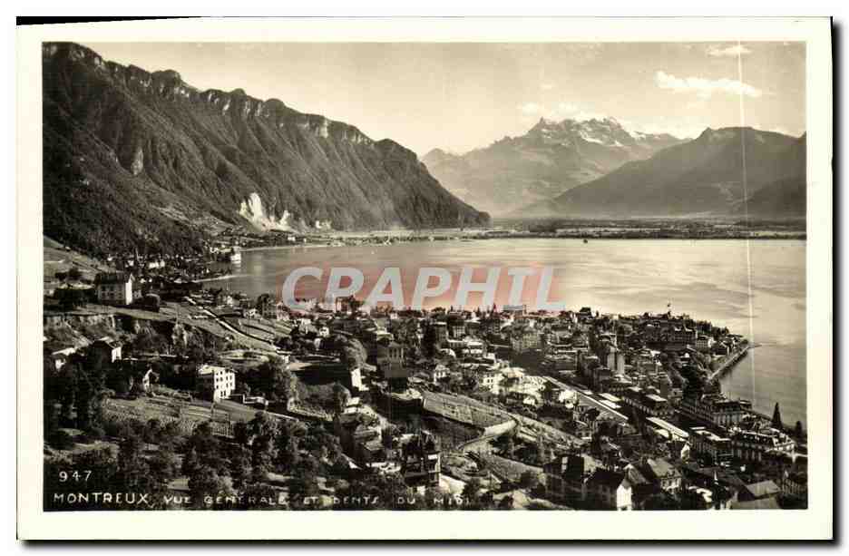 CPA Montreux Vue generale et dents du midi