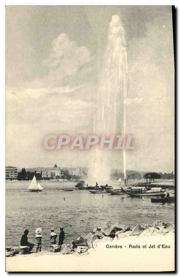 CPA Geneve Rade et Jet d Eau