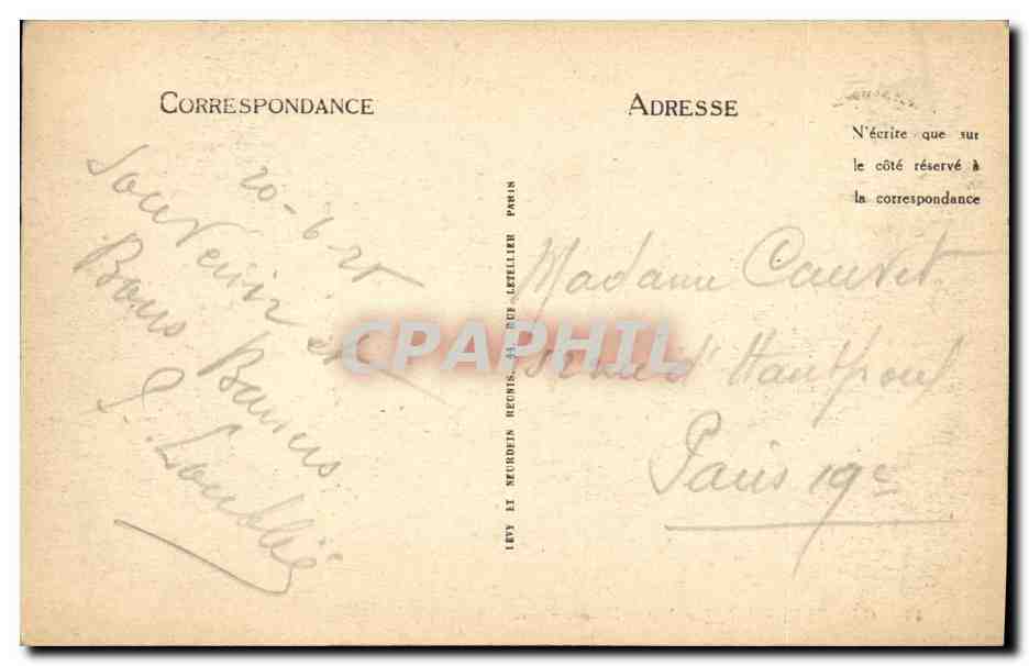 CPA Geneve L Eglise Notre Dame Tramway — Verso