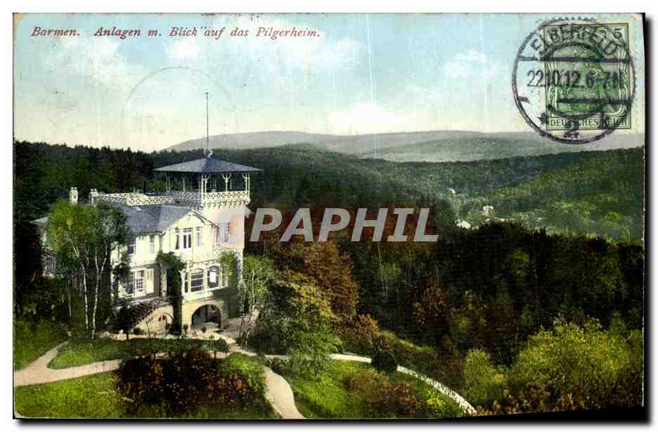 CPA Barmen Anlagen Blick auf das Pilgerheim