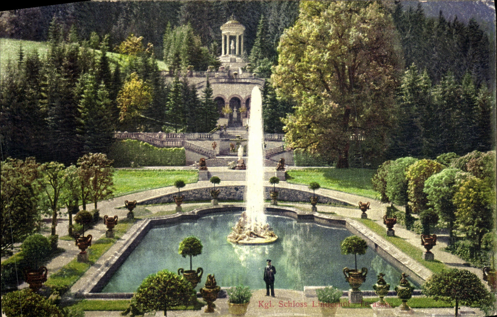 CPA Kgl schloss Linderhof Terassen