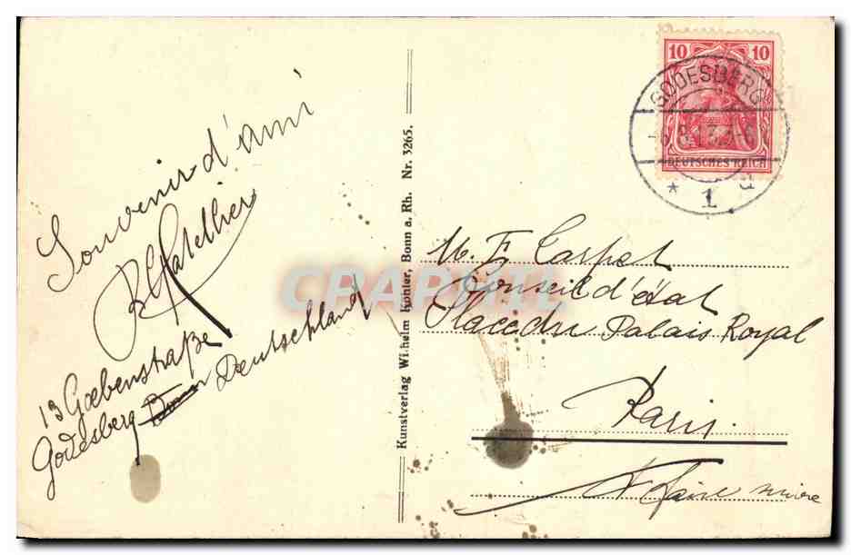 CPA Bonn St Marien Hospital auf dern Venusberg — Rückseite