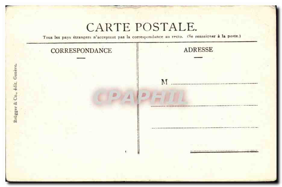 CPA Geneve Le Jardin Anglais — Rückseite