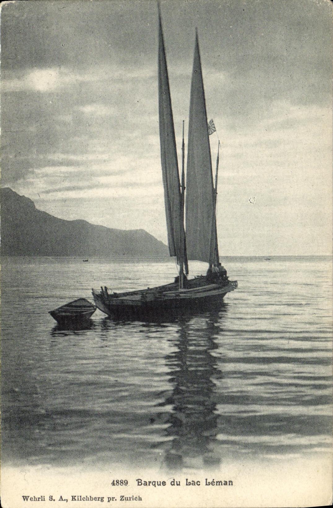 CPA Geneve Barque du Lac Leman Bateau