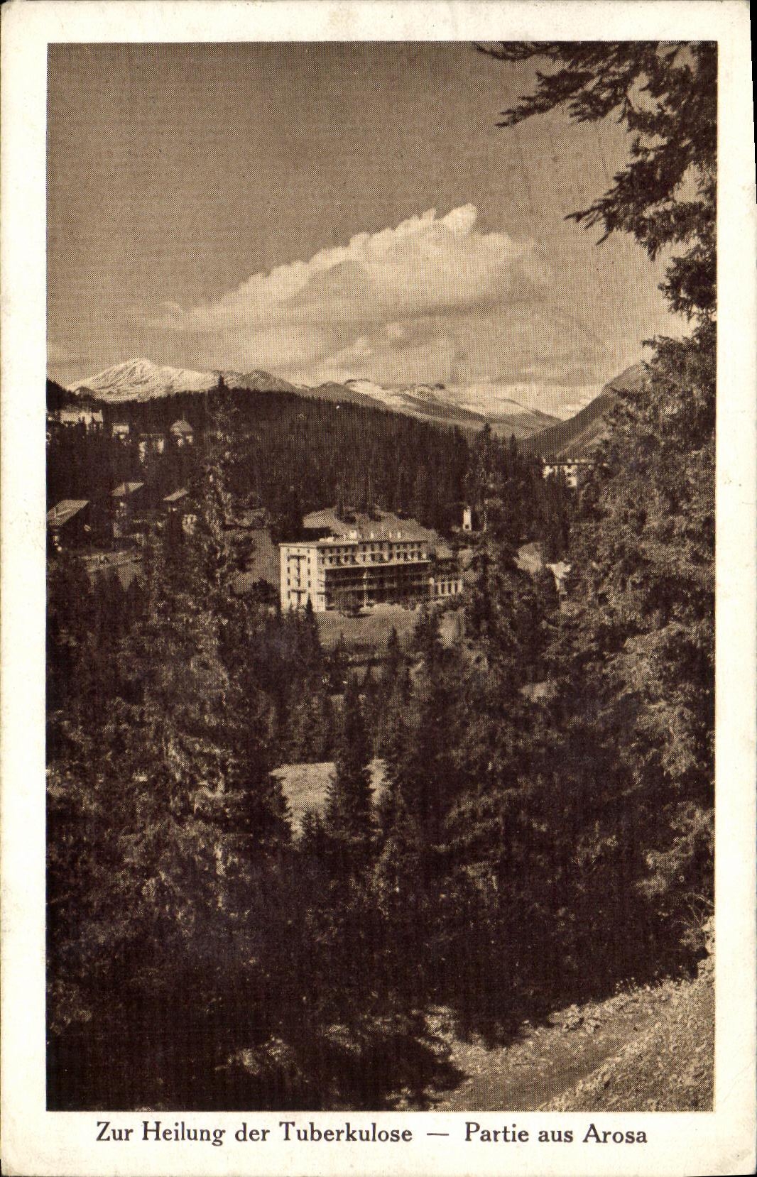 CPA Zur Heilung der Tuberkulose Partie aus Arosa