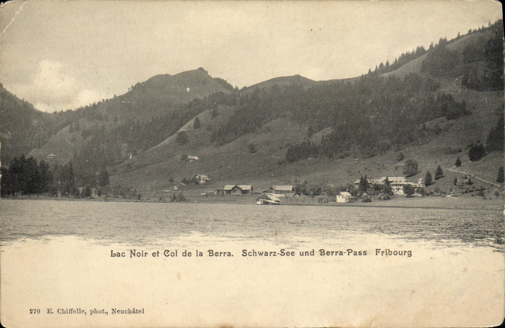 CPA Lac Noir et Col de la Berra Schwarz See Und Berra Pass Fribourg