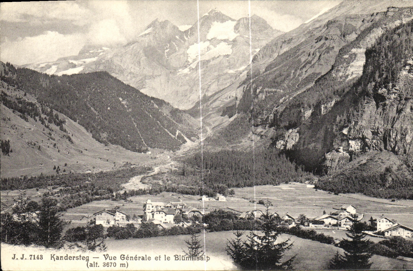 CPA Kandersteg Vue Generale et le Blumlisalp