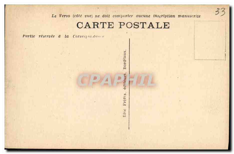CPA Andernos Les Bains Les Ruines Gallo Romaines L eglise — Rückseite