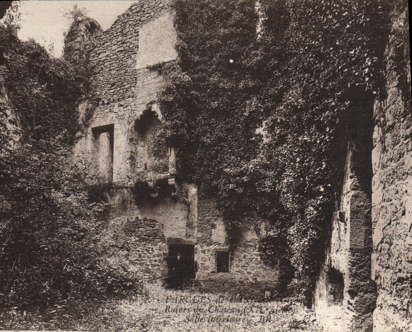 Fargues-de-Langon — Ruines du Château (XIVe siècle) — Salle intérieure — BR