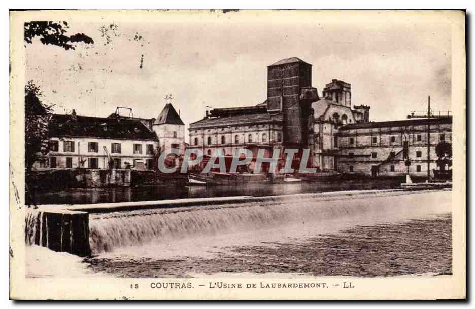 CPA Coutras L Usine De Laubardemont