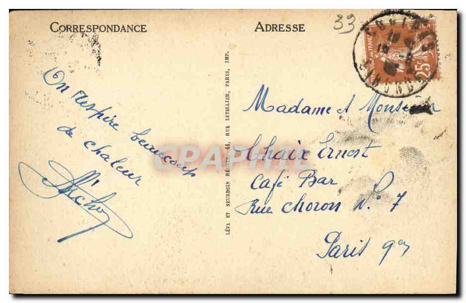 CPA Coutras L Usine De Laubardemont — Rückseite