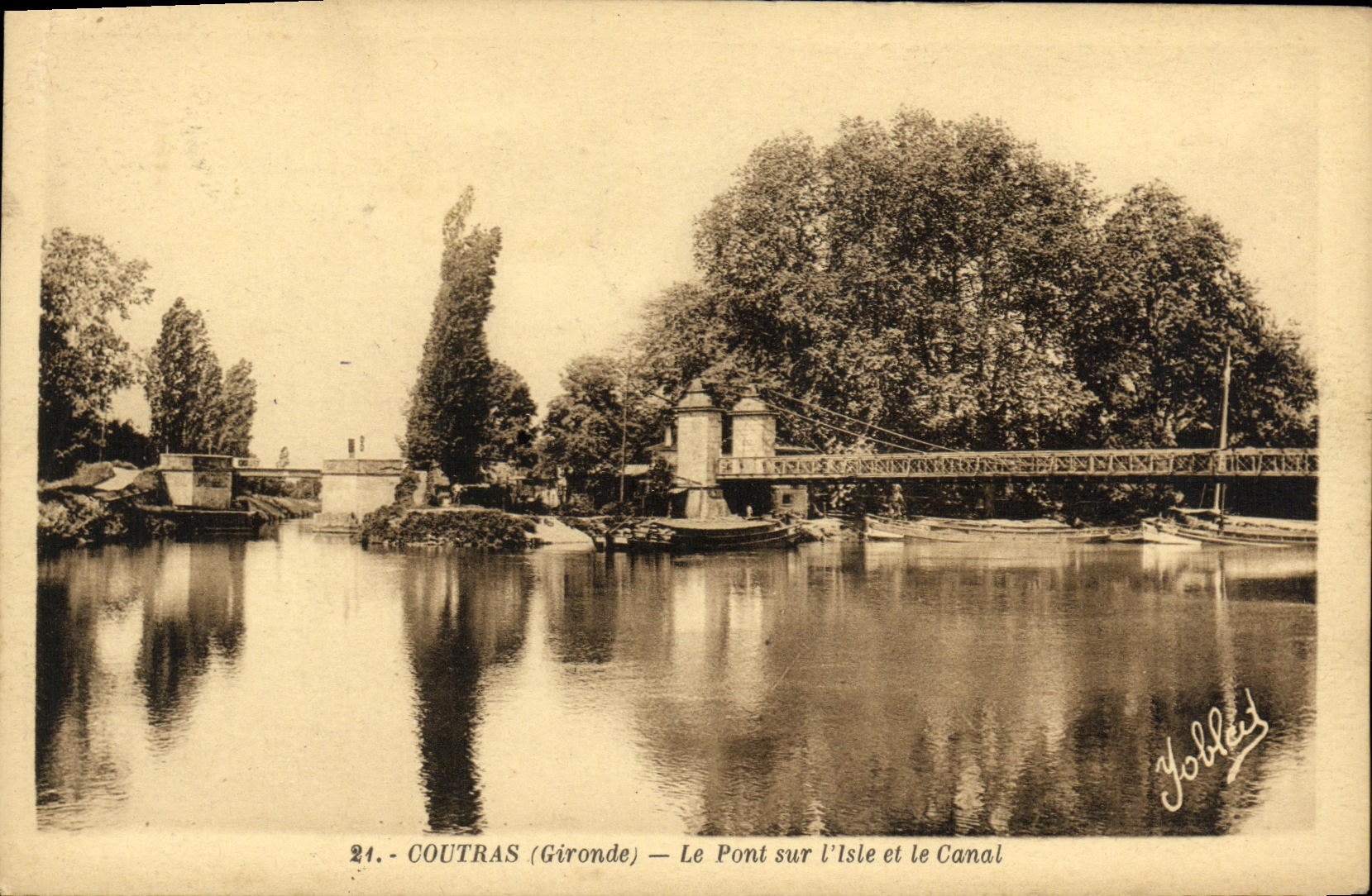 COUTRAS (Gironde) — Le Pont sur l'Isle et le Canal — Yolbilet