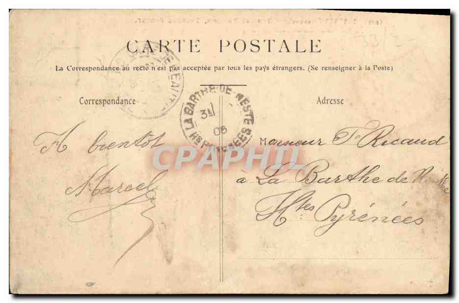 Castres (Gironde) — Domaine Poitevin, Château Farcot — Henri Guillier, F. Pouboue, 44 — Verso