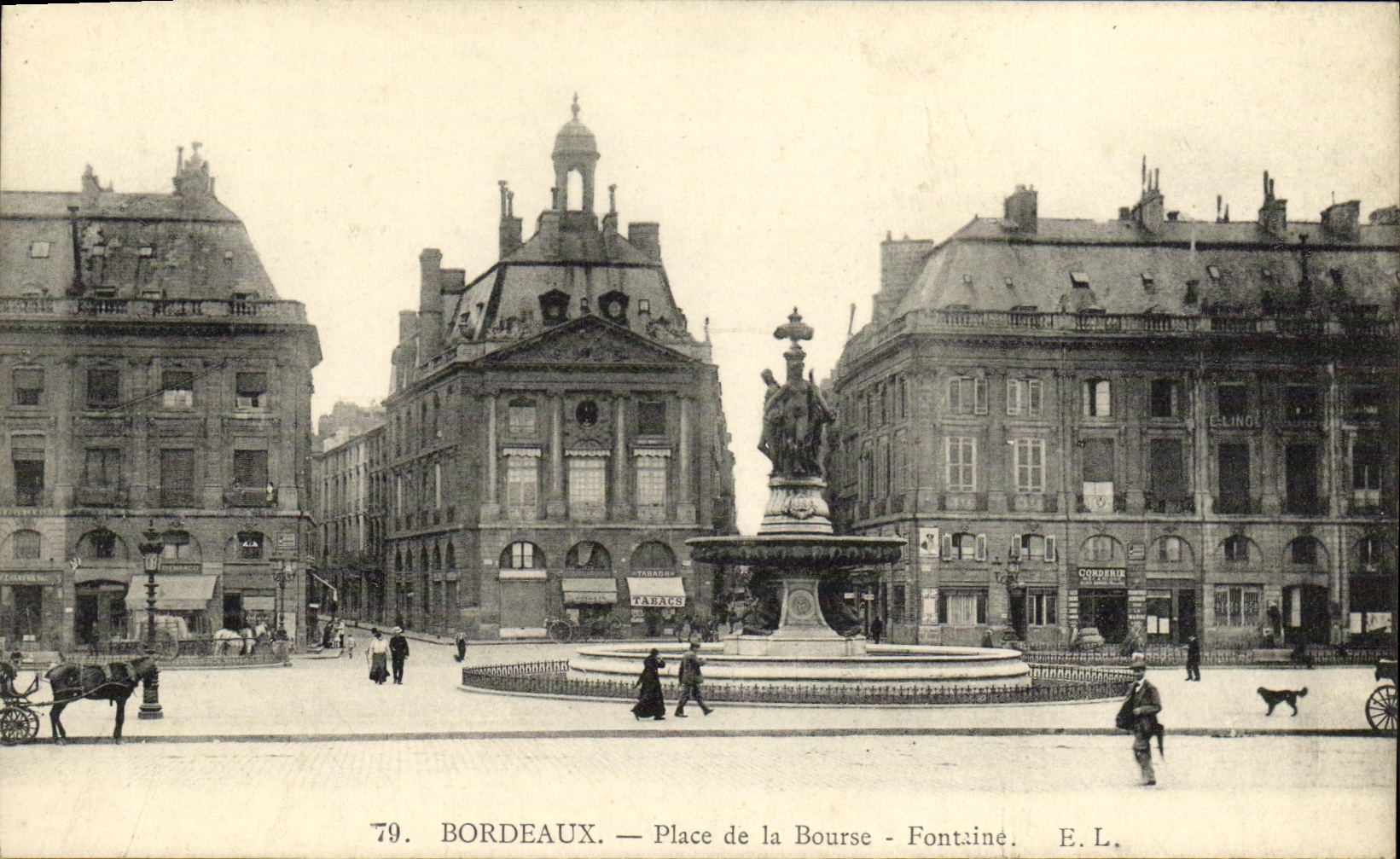 Bordeaux — Place de la Bourse - Fontaine — E.L.