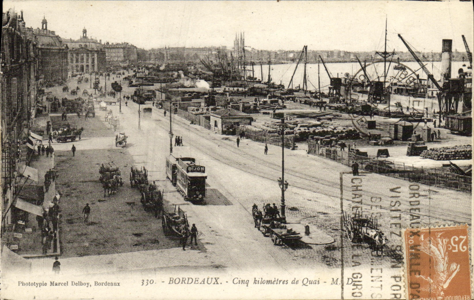 Bordeaux — Cinq kilomètres de Quai — Phototypie Marcel Delbroy, Bordeaux, n°330