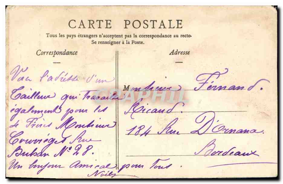 Bordeaux — Église Sainte-Eulalie — Éditions « Damas de France » — Rückseite