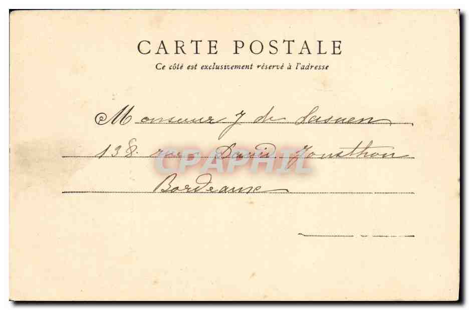 CPA Bordeaux Notre Dame De Verdelais — Verso