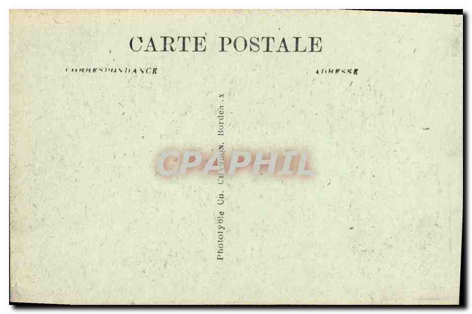 CPA Bordeaux La Grosse Cloche Maison Riquard — Rückseite