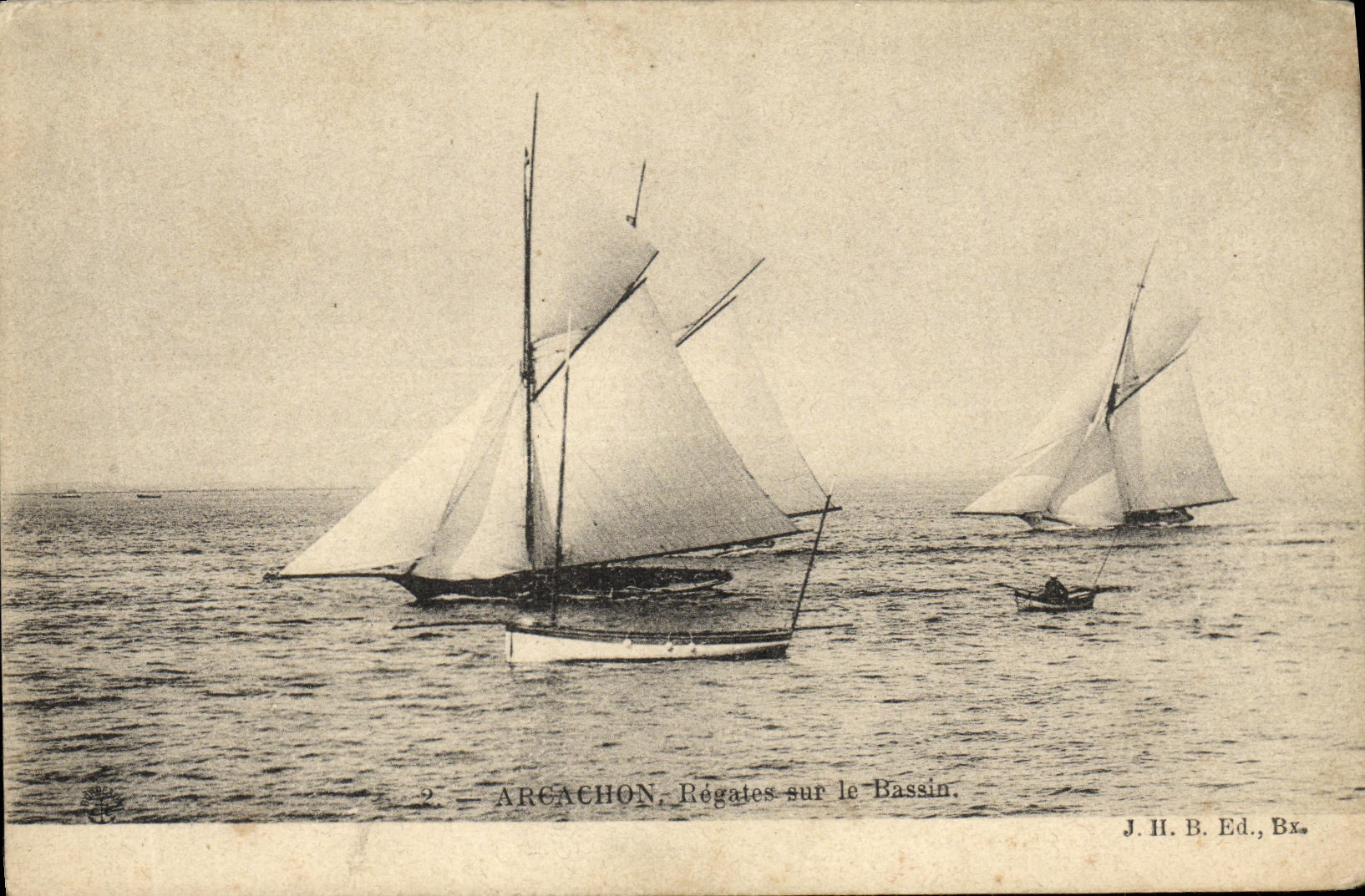 CPA Arcachon Regates Sur le Bassin Bateaux