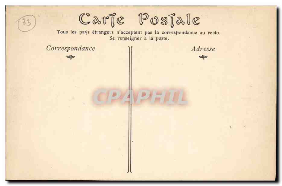 CPA Arcachon Entree du Casino de la Plage — Rückseite