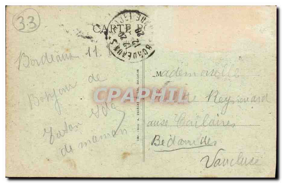 Bordeaux — Les Docks — A. H. 20 — Verso