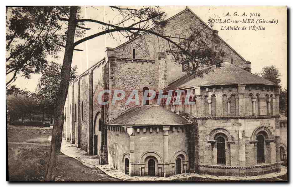 CPA Soulac sur Mer L Abside de l Eglise