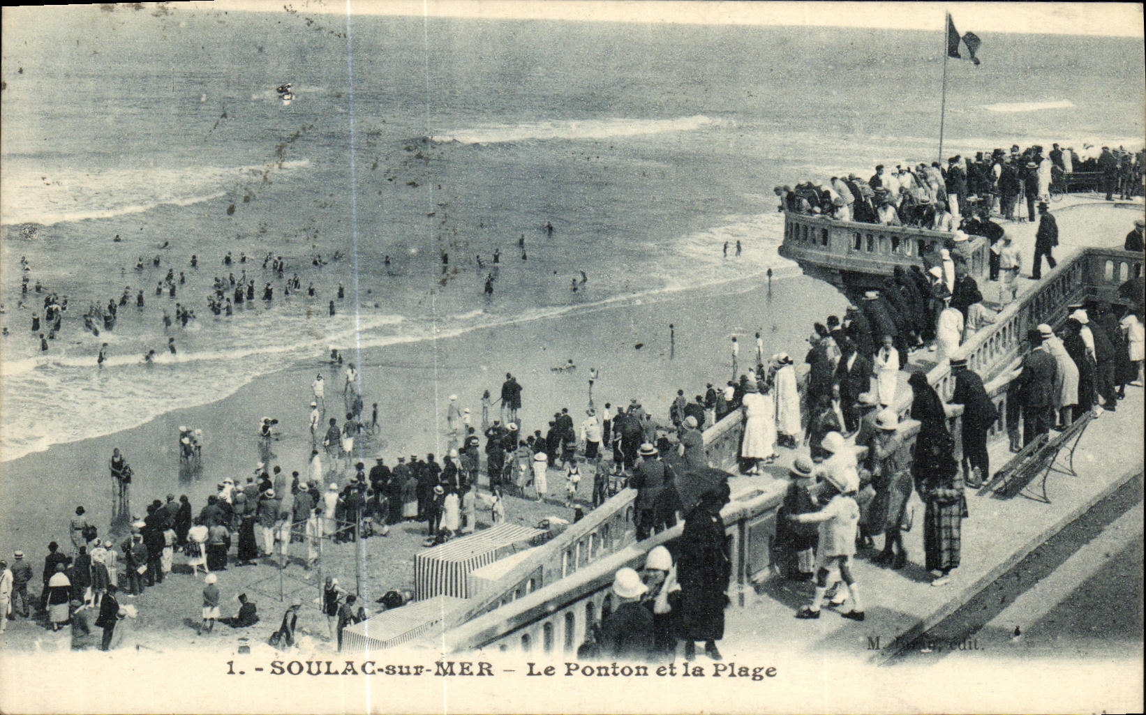 CPA Soula sur Mer Le Ponton et la Plage