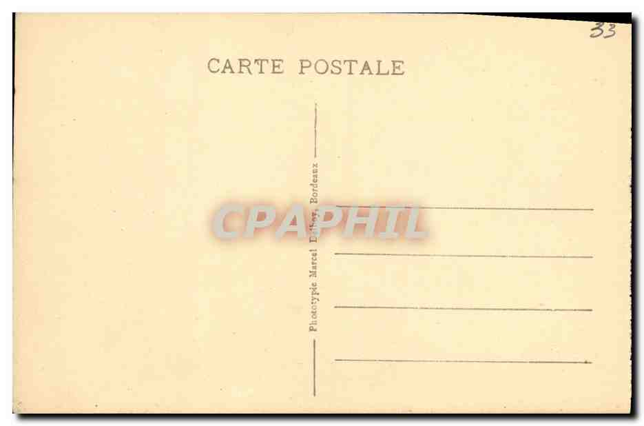 CPA Bordeaux Monument des Girondins Groupe Sud — Verso
