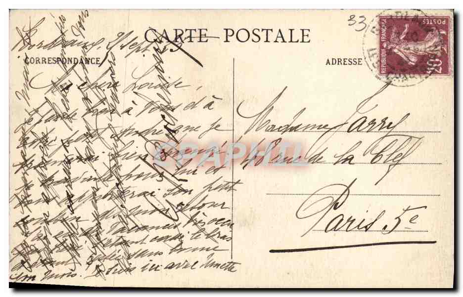 CPA Bordeaux La Porte septentrionale de la cathedrale Saint Andre — Verso