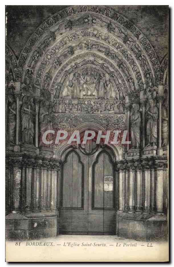 CPA Bordeaux L Eglise Saint Seurin Le portail