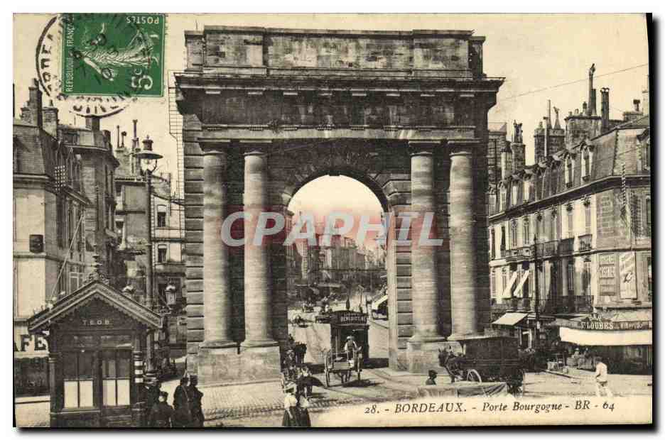 Bordeaux - Porte Bourgogne — éditeur C. F. Cloubs, n° 28