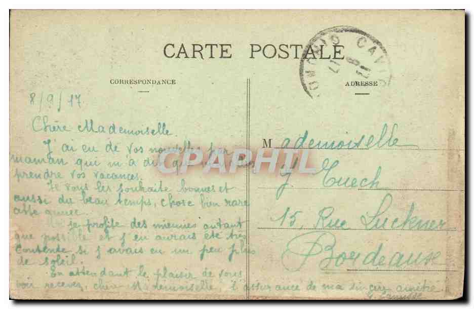 CPA Cubzac les Ponts Vue generale du pont des pietons — Back