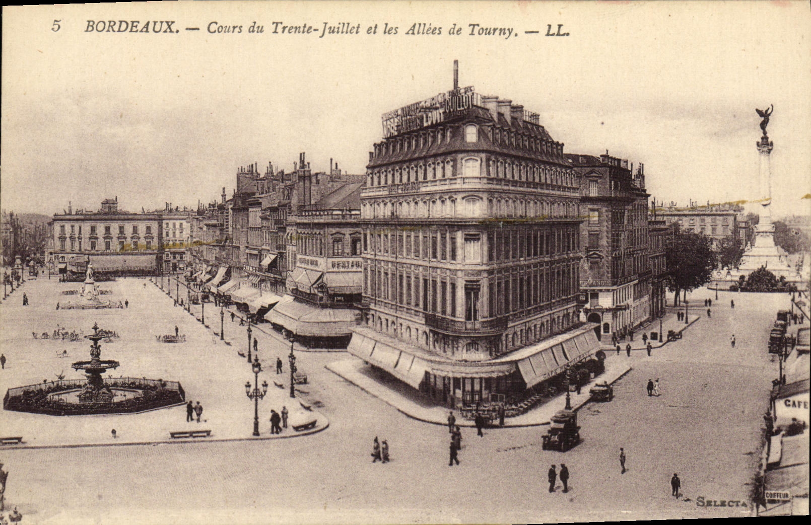 Bordeaux — Cours du Trente-Juillet et les Allées de Tourny — LL.