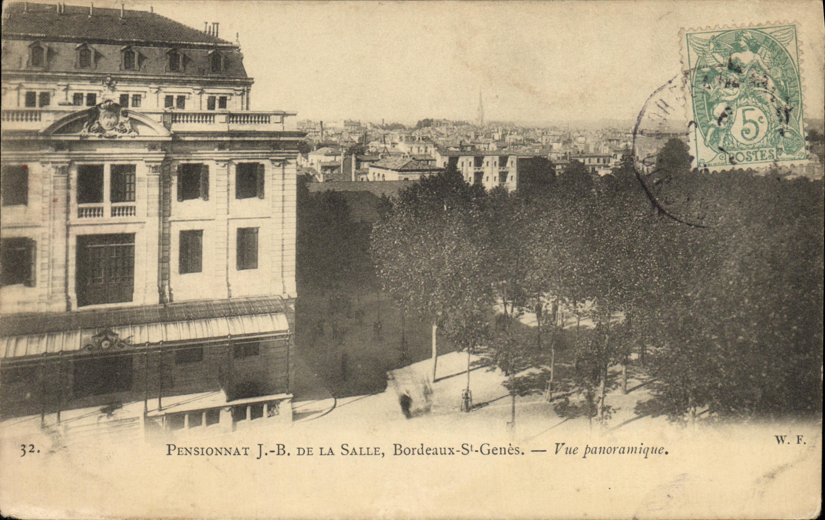 CPA Pensionnat J B De la Salle Bordeaux St Genes Vue Panoramique