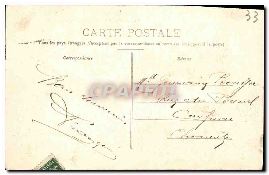 CPA Bordeaux Entree de l Hotel de Ville — Verso