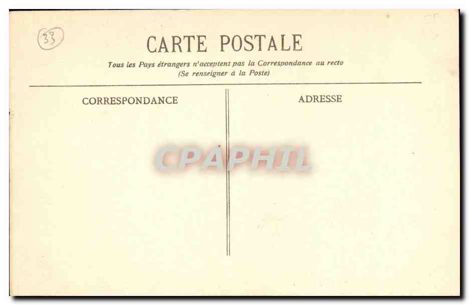 CPA Bordeaux Le Pont Bateau — Verso