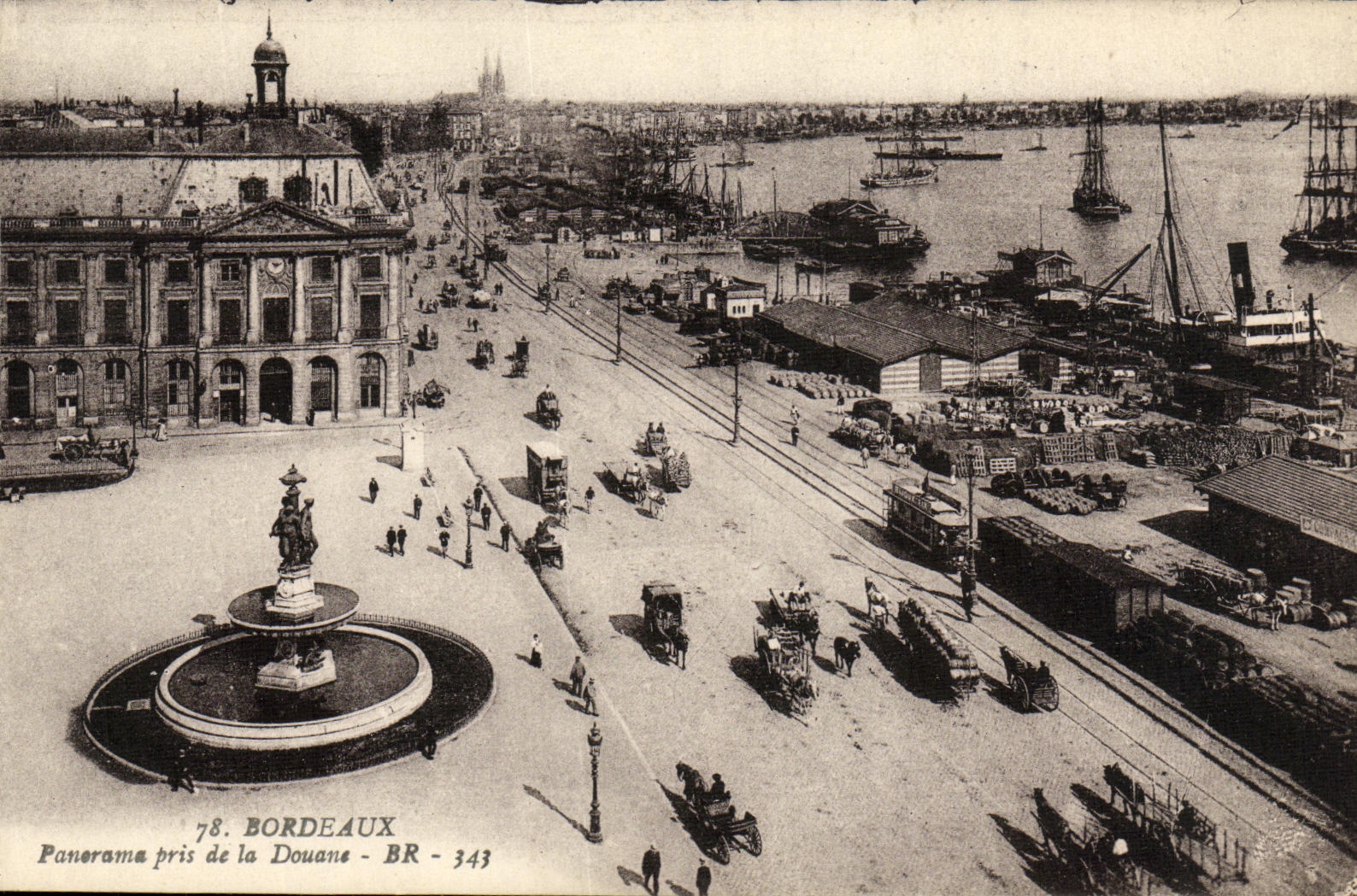 Bordeaux — Panorama pris de la Douane — BR - 343
