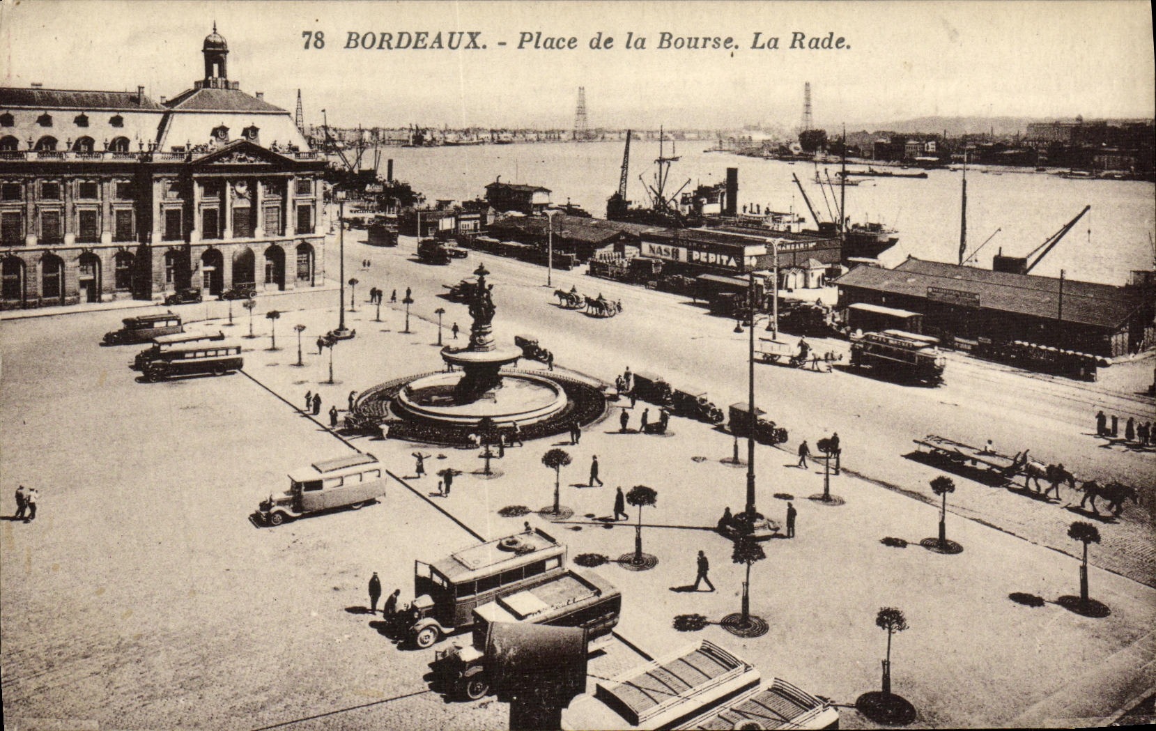 CPA Bordeaux Place de la Bourse La Rade