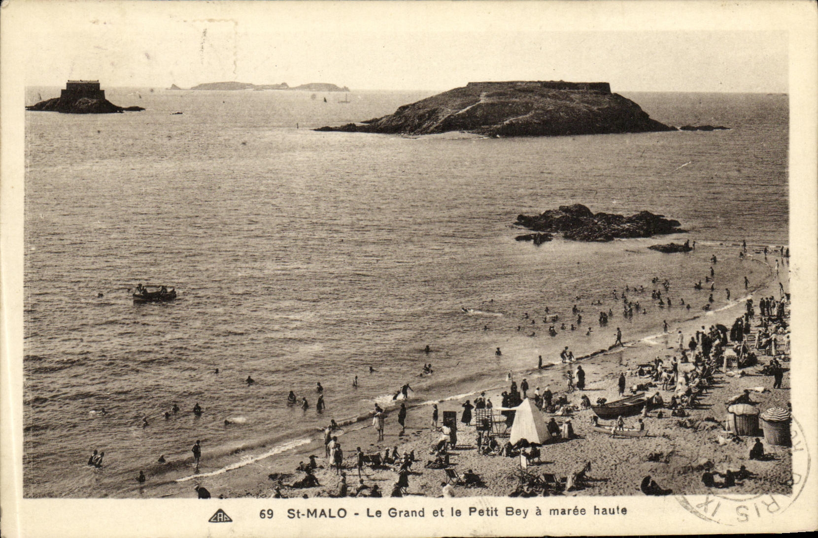 St-Malo - Il Grande e il Piccolo Bey a marea alta — editore Alaissonne des Arts Photographiques, n°69