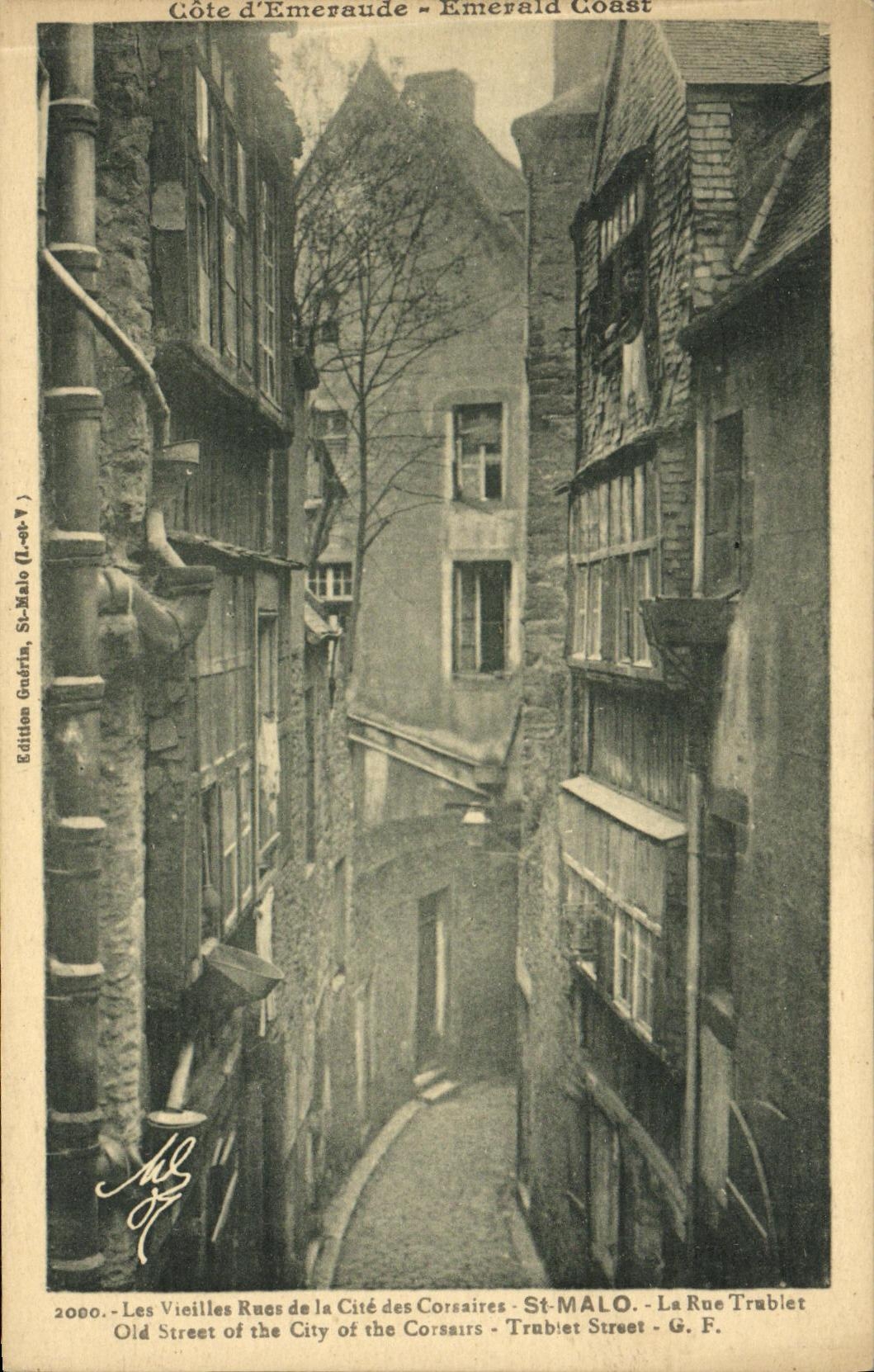 St-Malo - La Rue Trublet — Les Vieilles Rues de la Cité des Corsaires — Édition Gudrini, n° 2000