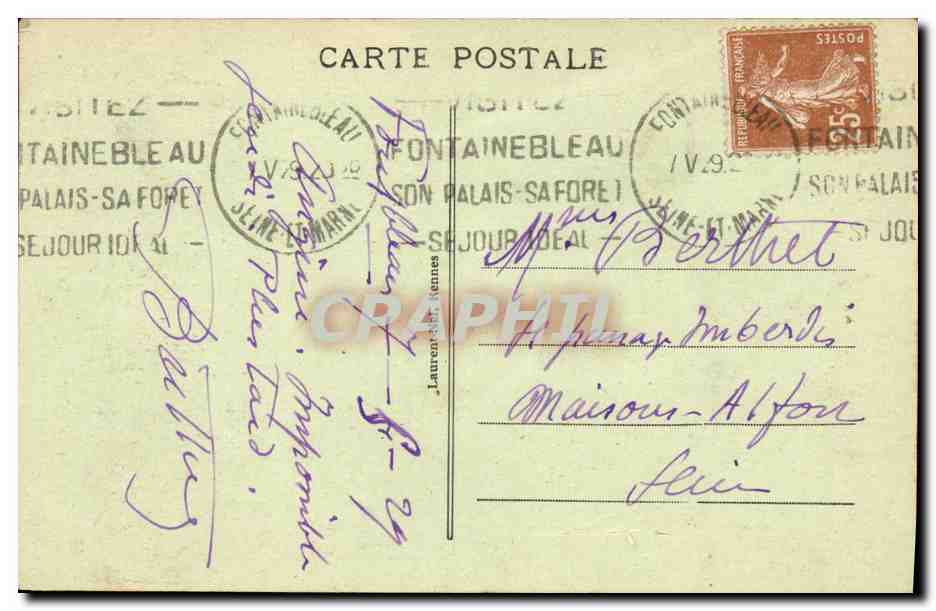 CPA Cap Frehel La Fauconniere — Rückseite