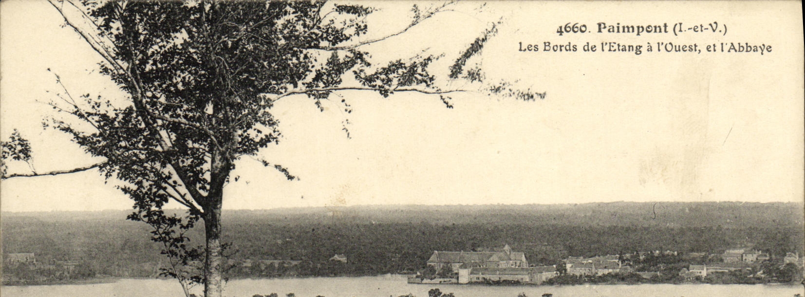 CPA Paimpont Les Bords le l Etang a l Ouest et l Abbaye