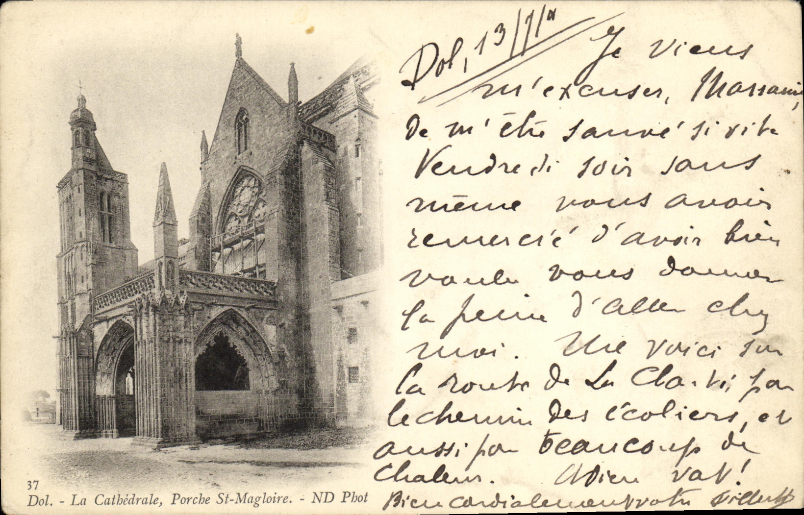 Dol - La Cathédrale, Porche St-Magloire — ND Phot, n°37