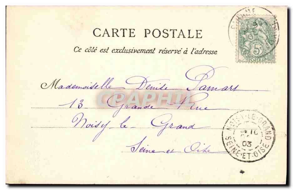 CPA Parame La Plage et Pointe de Rochebonne  — Rückseite