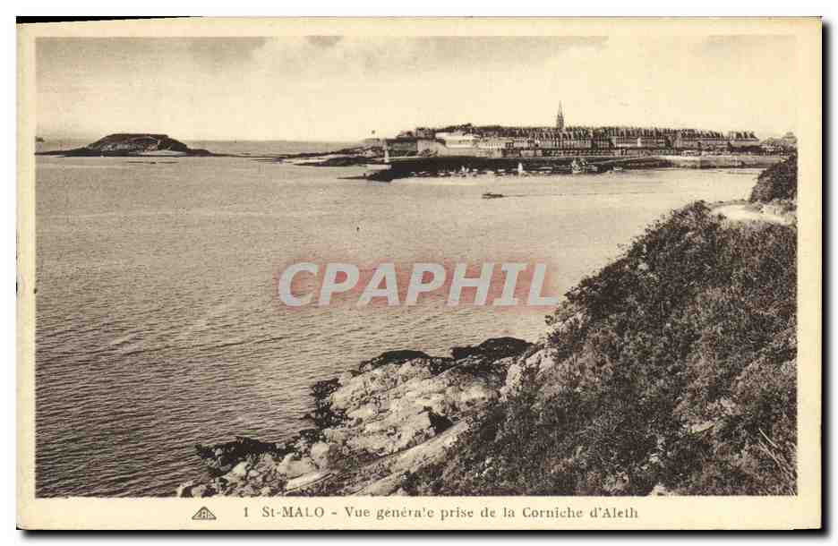 St-Malo - Vue générale prise de la Corniche d'Aleth