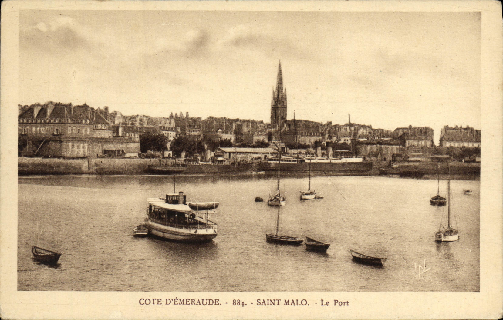 Saint-Malo - Le Port — Cote d'Émeraude, série 884, éditeur Laurent-Sal, Rennes