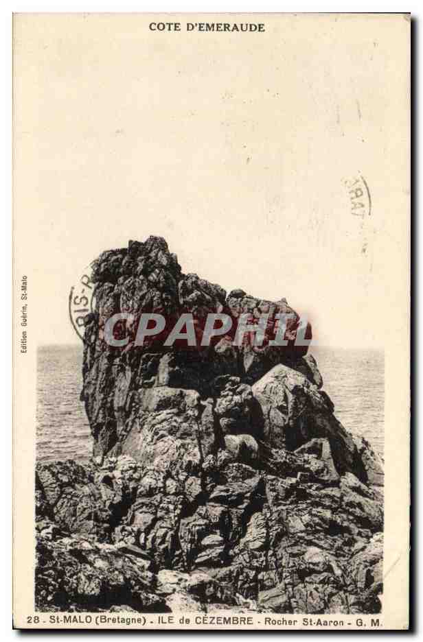 Rocher St-Aaron — Ile de Cézembre — Édition Gudérm, St-Malo