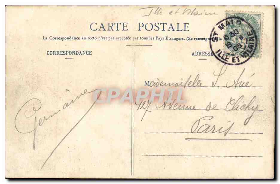 Los bordes del río Rance - Vista tomada del Puerto de San Hubert — 1003, editada por En RIVIÈRE de RANCE — Reverso