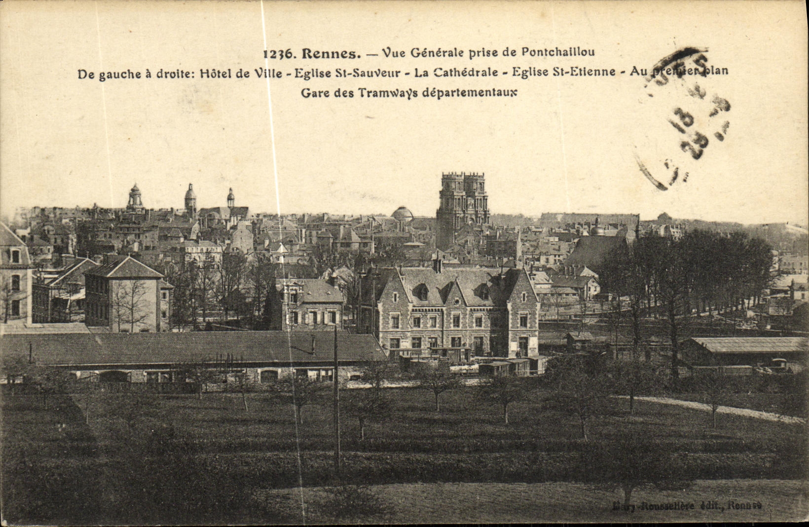 Rennes — Vue Générale prise de Pontchallou — Mary-Ronesellière, Rennes
